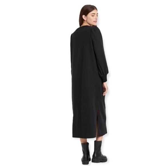 Women's Long Sleeve High Slit Knit Dress - Who What Wear - Picture 3 of 7